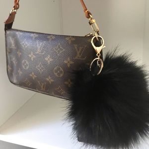 Fur Pom Pom KeyChain Ball